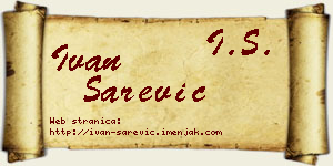 Ivan Sarević vizit kartica